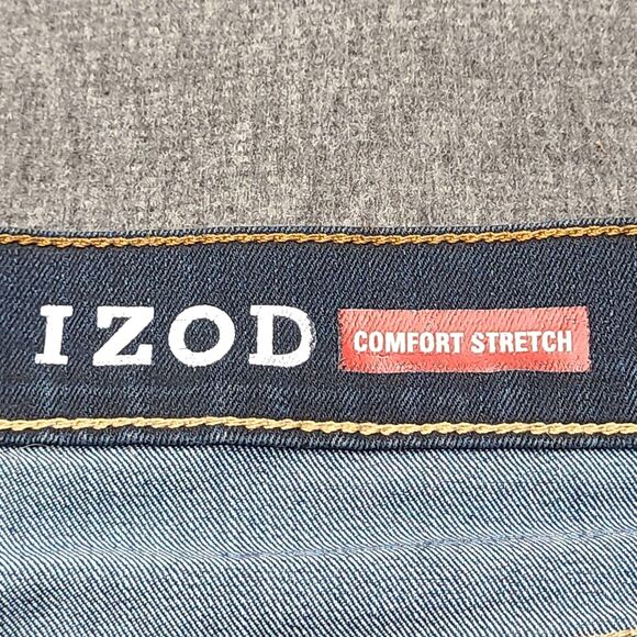 Izod Jeans Mens 40x32 Blue Comfort Slim Straight Stretch Denim Classic Fit Pants - Picture 5 of 9
